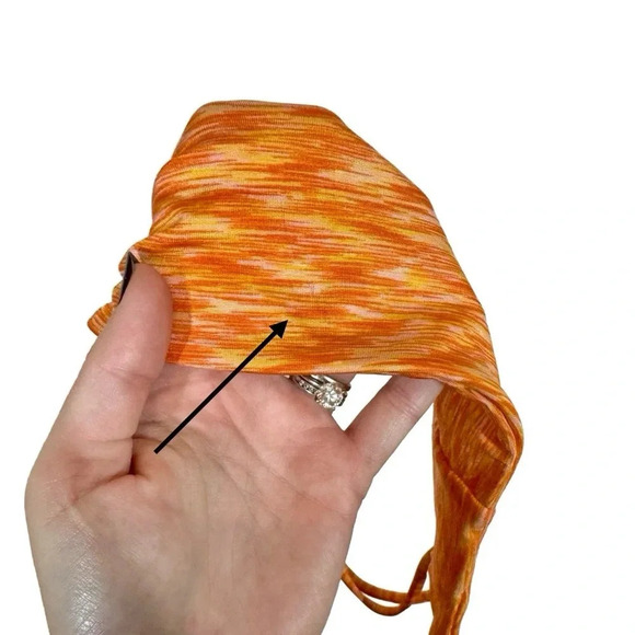 NWT Lovers + Friends Lucky Top (L) & Bottom (M) Bikini Orange Space Dye Revolve - Picture 11 of 13